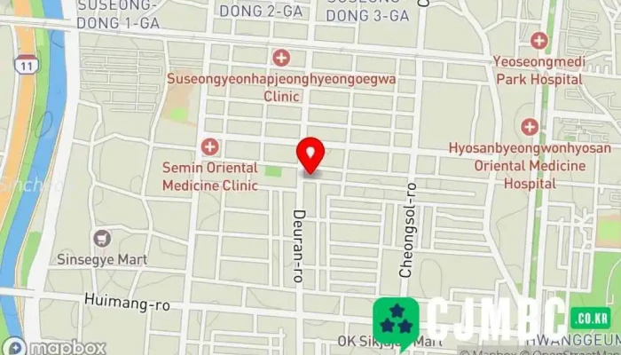Yupisirijeu 지도 - 수성구